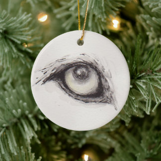 Ornamento De Cerâmica Eye of the Wolf – Gaze Collection Ceramic Ornament