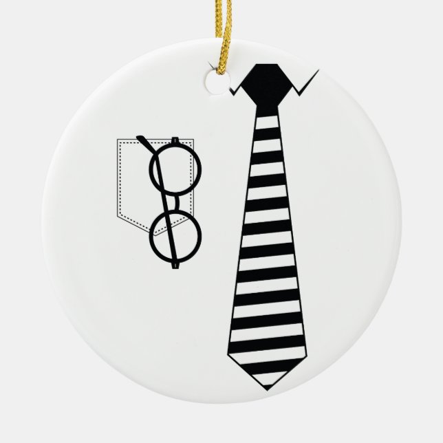 Ornamento De Cerâmica Eyeglass Tie (Frente)