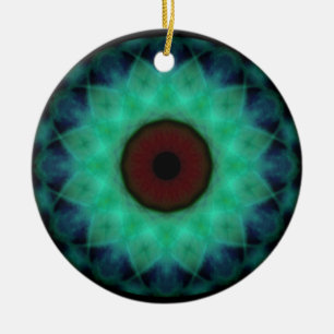 Ornamento De Cerâmica Eyesore Teal Mau Eye