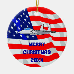 Ornamento De Cerâmica F15 Voo de Jato de Combatente de Águia