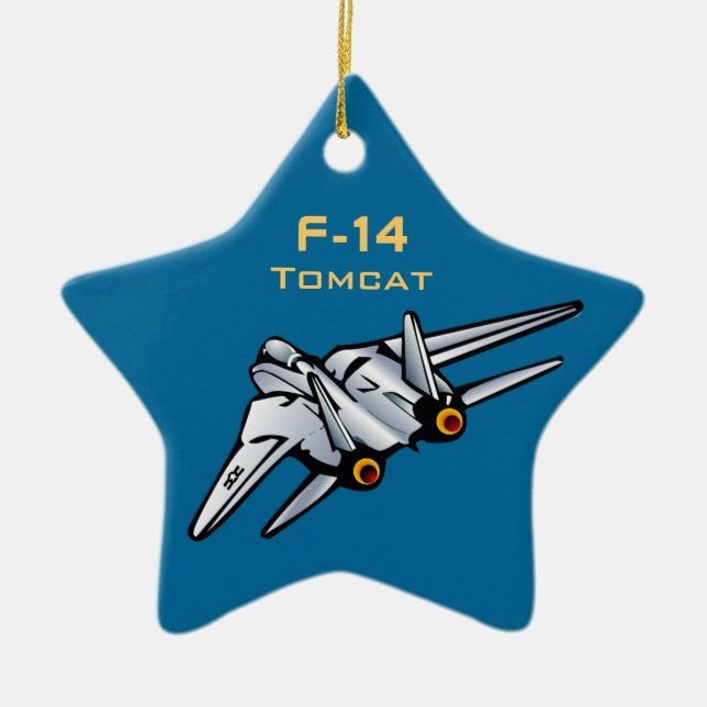 Ornamento De Cerâmica F-14 Aeronave Tomcat Jet (Frente)