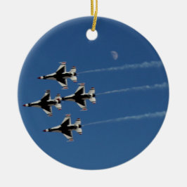 Ornamento De Cerâmica F-16 Thunderbirds Formação Diamante