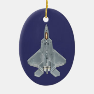 Ornamento De Cerâmica F-22 Raptor sobre e sobre