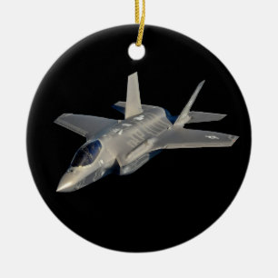Ornamento De Cerâmica F-35 Relâmpago II Combatente de Jato de Pantera