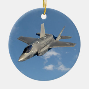Ornamento De Cerâmica F-35 Relâmpago II Pantera Jato no Céu