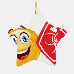 Ornamento De Cerâmica fã de esportes emoji