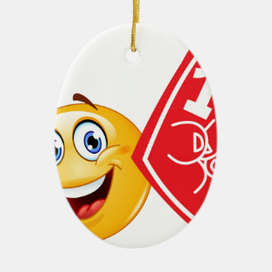Ornamento De Cerâmica fã de esportes emoji