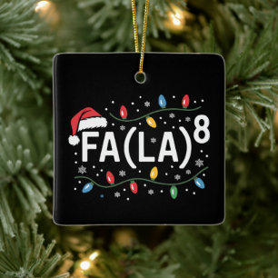 Ornamento De Cerâmica FA (LA)8 Natal Engraçado Papai Noel Fa La Professo
