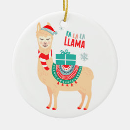 Ornamento De Cerâmica Fa La Llama | Natal