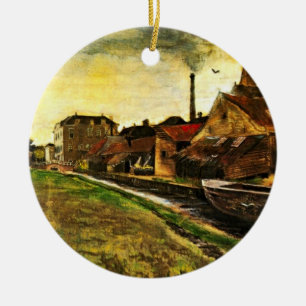 Ornamento De Cerâmica Fábrica de ferro em Haia por Vincent van Gogh