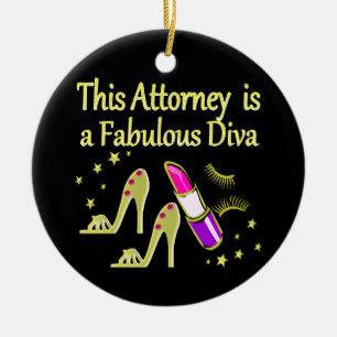 ORNAMENTO DE CERÂMICA FABULOSO ATTORNEY DIVA DESIGN