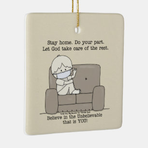 Ornamento De Cerâmica Faça a sua parte