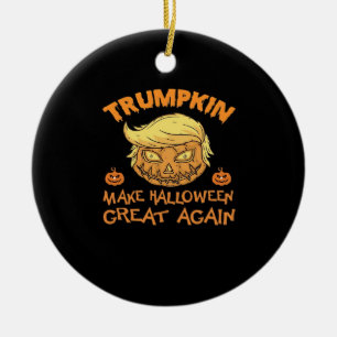 Ornamento De Cerâmica Faça o Excelente de Halloween de novo - Trumpkin
