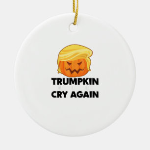 Ornamento De Cerâmica Faça os Liberais Chorarem De Novo Trumpkin Hallowe