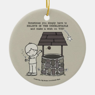 Ornamento De Cerâmica Faça um desejo em você!