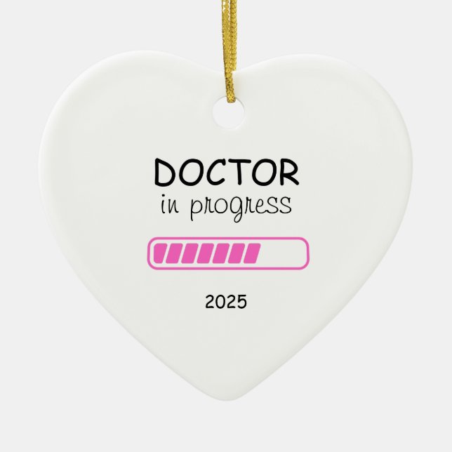 Ornamento De Cerâmica Faculdade de Medicina, Presente Pré-Med, Médico Em (Frente)