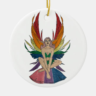 Ornamento De Cerâmica Fada Bissexual