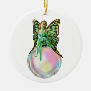 Ornamento De Cerâmica Fada De Bolha, Fada De Flor, Presentes De Fada, Fa