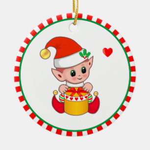 Ornamento De Cerâmica Fada de Natal Fofo