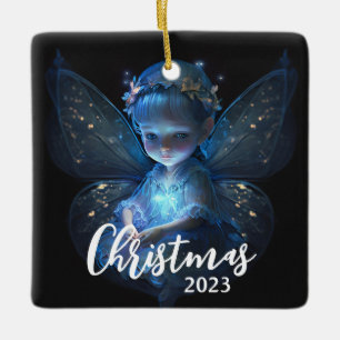 Ornamento De Cerâmica Fada do Natal