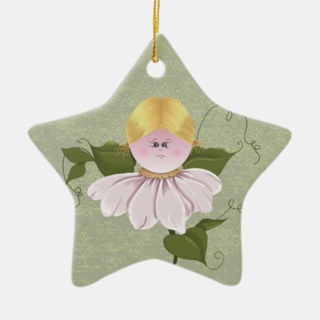 Ornamento De Cerâmica Fada ou Pixie (Frente)