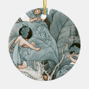 Ornamento De Cerâmica Fadas do fabricante da folha