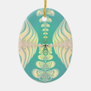 Ornamento De Cerâmica Fairytale Azul