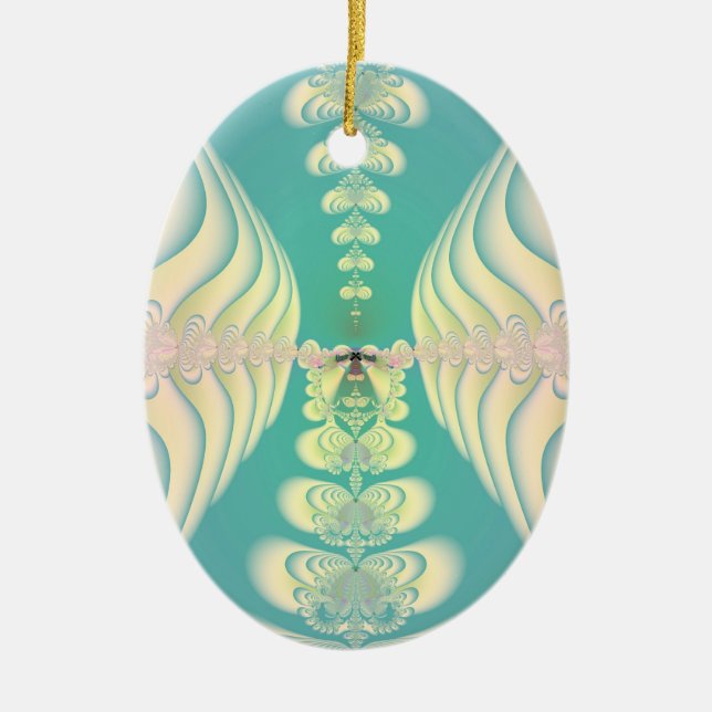 Ornamento De Cerâmica Fairytale Azul (Frente)