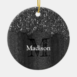 Ornamento De Cerâmica Faíscas brancas pretas faíscas madeiras rústicas M