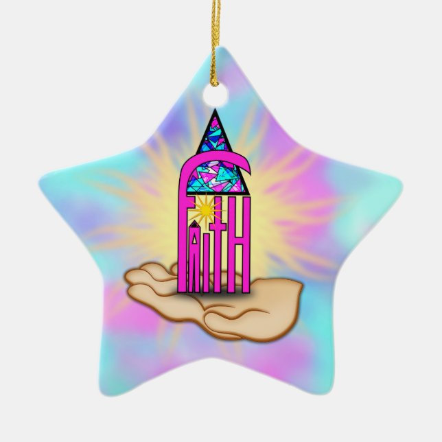Ornamento De Cerâmica Faith ~ Steeple (Frente)