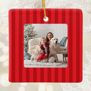 Ornamento De Cerâmica Faixa Vermelha Feliz Natal Caligrafia
