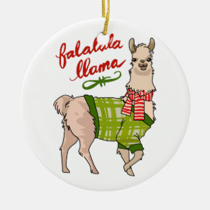 Ornamento De Cerâmica Falalala Llama
