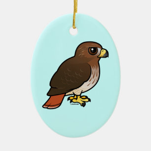 Ornamento De Cerâmica falcão Vermelho-atado