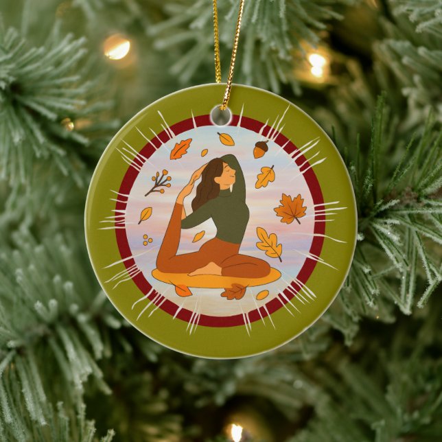 Ornamento De Cerâmica Fall (Árvore)