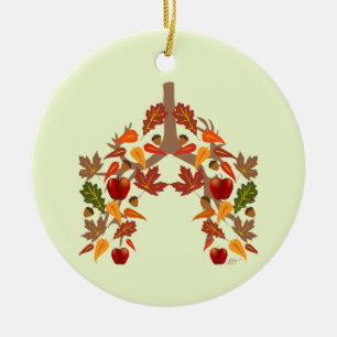 Ornamento De Cerâmica Fall CF