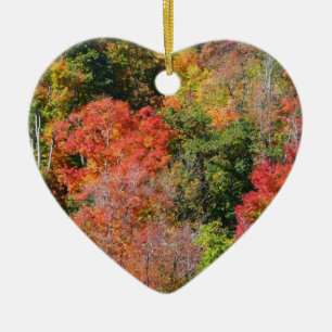 Ornamento De Cerâmica Fall Hillside Colorter Autumn Nature Fotografia