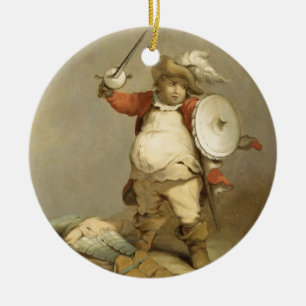Ornamento De Cerâmica Falstaff com o corpo de Hotspur, c.1786 (óleo