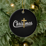 Ornamento De Cerâmica Família Cruzada de Natal Correspondente Jesus Cris<br><div class="desc">Família Cruzada de Natal Correspondente Jesus Cristo Ideia</div>