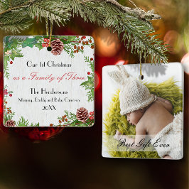 Ornamento De Cerâmica Família de Fotos Personalizadas Russas de 31ruas d