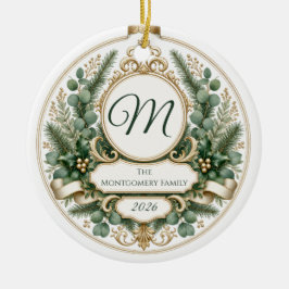Ornamento De Cerâmica Família de Verduras Florais Personalizadas