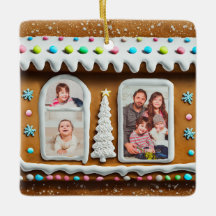 Família em Gingercake Foto de Natal