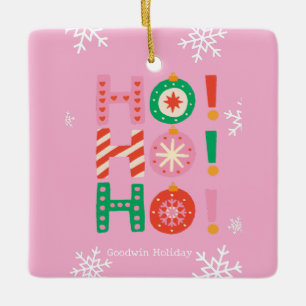 Ornamento De Cerâmica Família Holiday