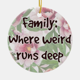Ornamento De Cerâmica Família: Onde O Estranho É Profundo