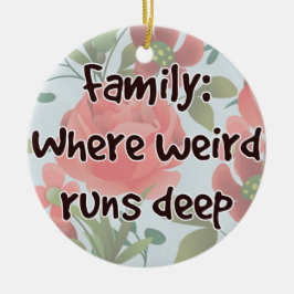Ornamento De Cerâmica Família: Onde O Estranho É Profundo