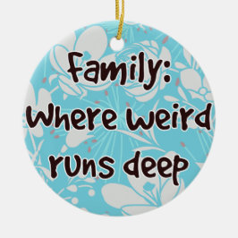 Ornamento De Cerâmica Família: Onde O Estranho É Profundo