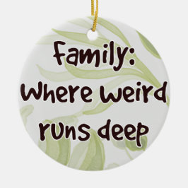Ornamento De Cerâmica Família: Onde O Estranho É Profundo