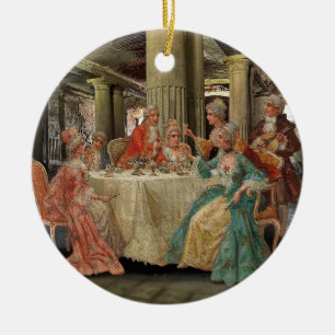 Ornamento De Cerâmica Fancy Feast