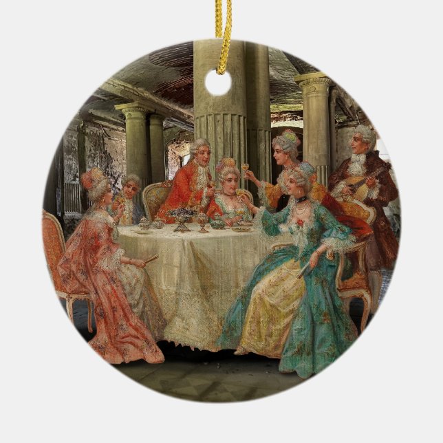 Ornamento De Cerâmica Fancy Feast (Frente)