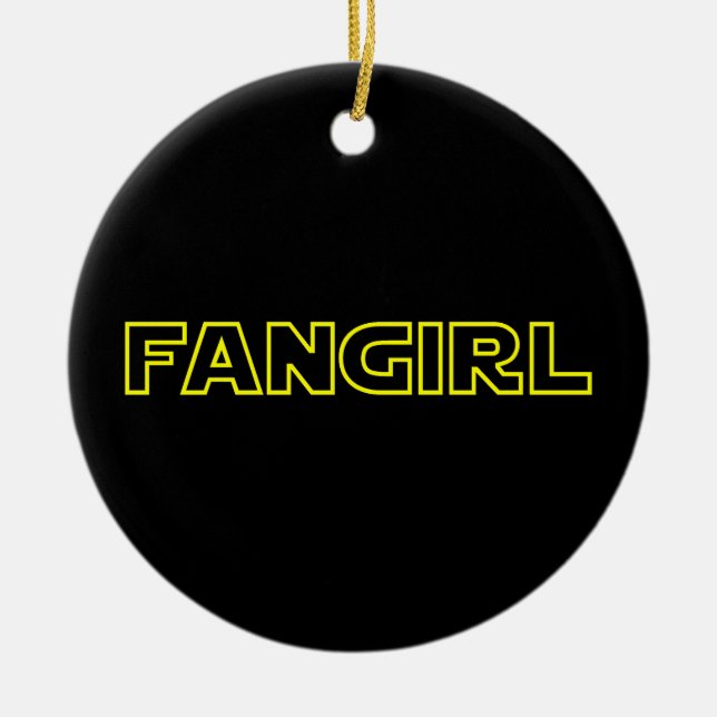 ORNAMENTO DE CERÂMICA FANGIRL (Frente)