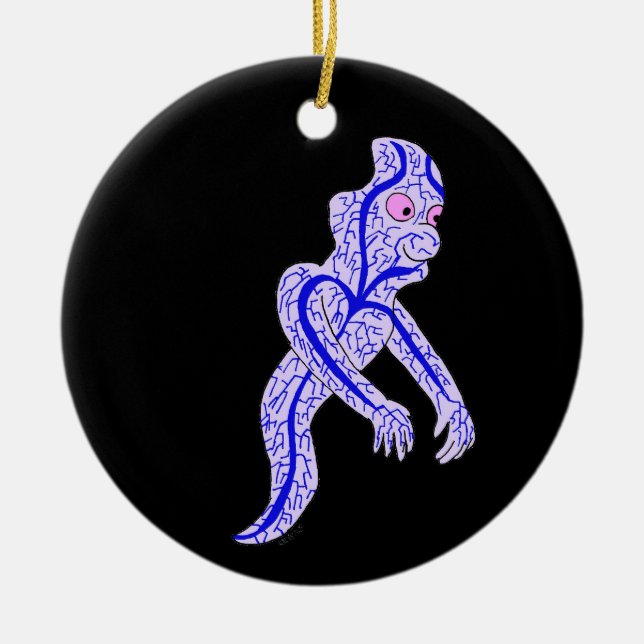 Ornamento De Cerâmica Fantasma circulatório (Frente)